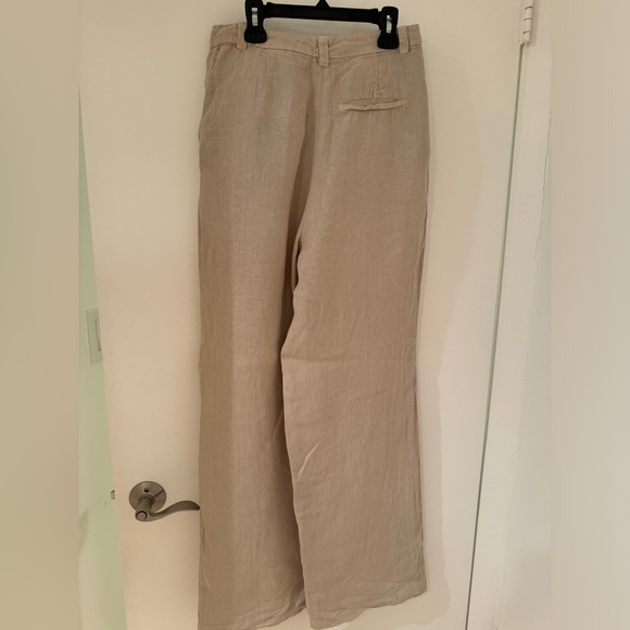 Zara Beige Linen Pants - Picture 2 of 4